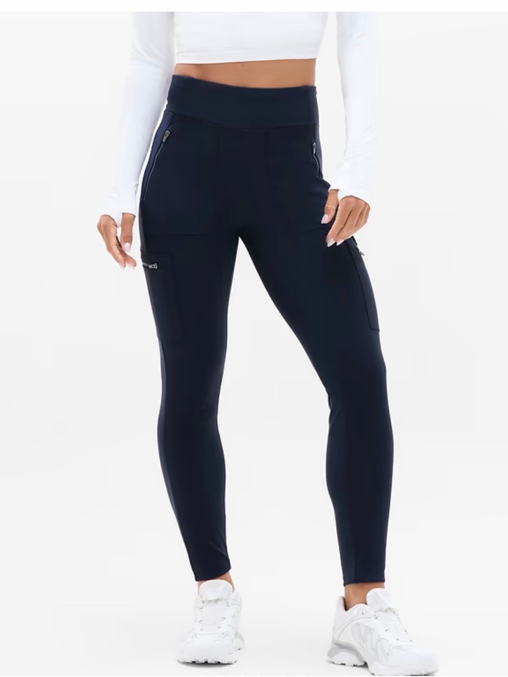 Athleta Headlands Hybrid High-Rise Black Active Pocket Leggings